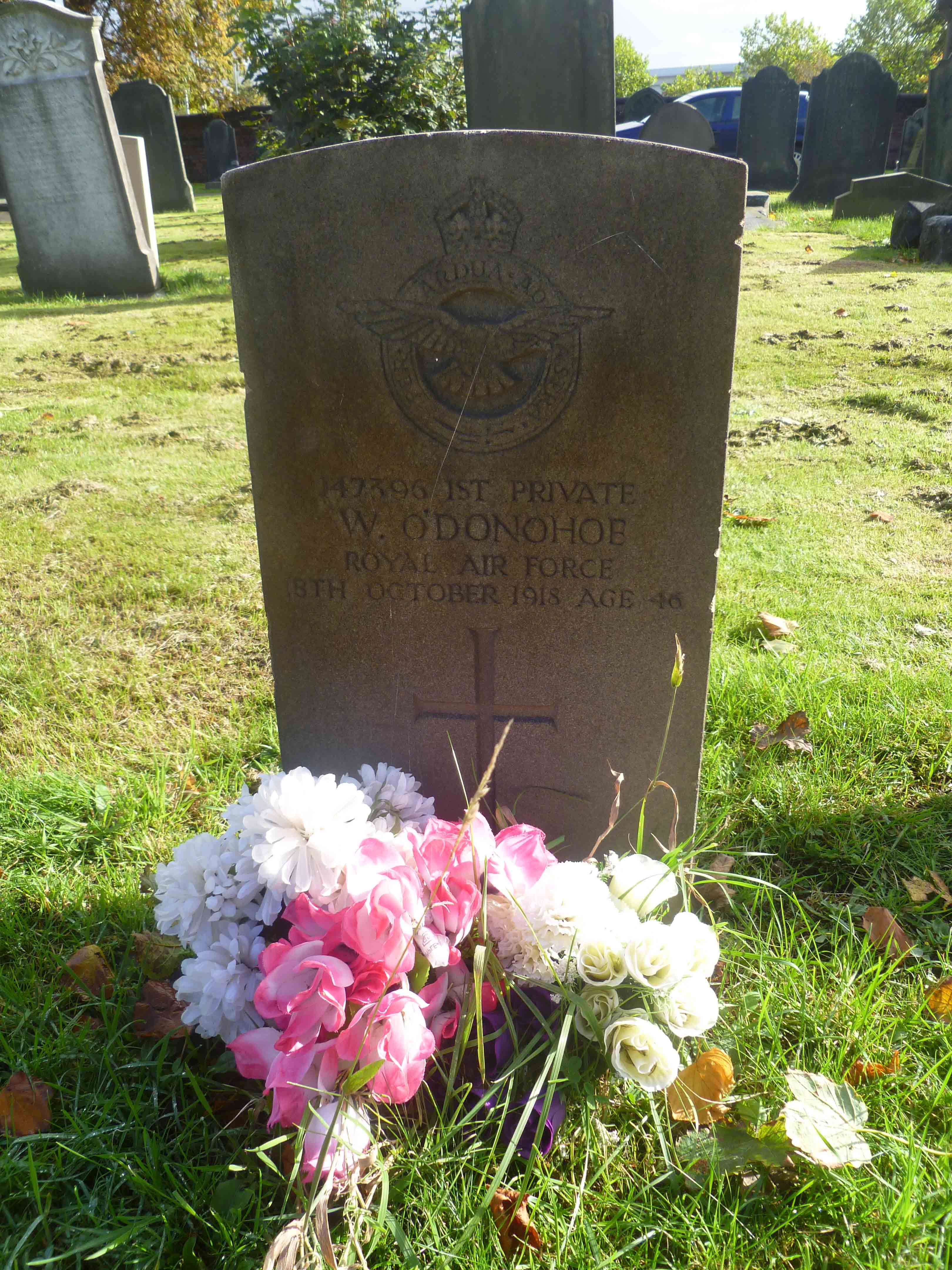 O'Donohoe, W (B Left 503) WWI War Grave